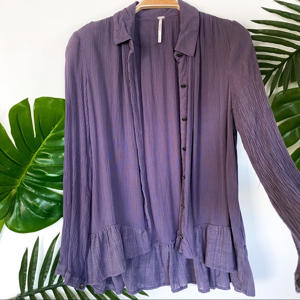 Free People Long Sleeve Button Down